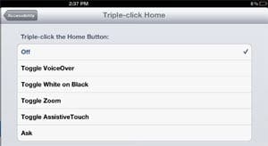 Triple-click home