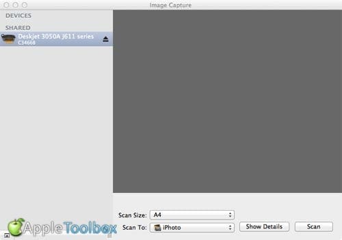 how-to-scan-a-photo-on-a-mac-3 select ‘iPhoto’ from the ‘Scan To’ menu