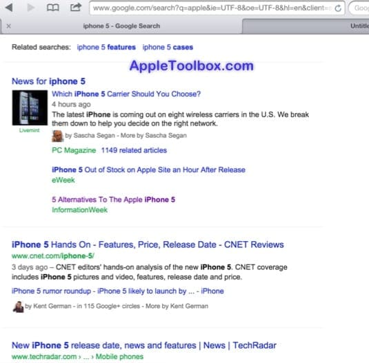 google-iphone-4-search iPhone 5 Search