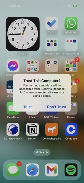 Trust This iPhone Message 
