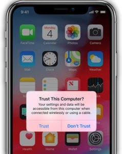 trust this computer message on iPhone