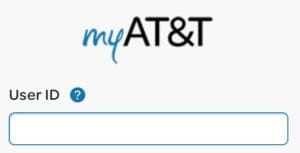 Login page for My AT&T