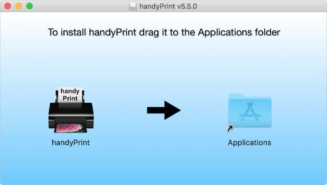 Приложение handyPrint и папка приложений