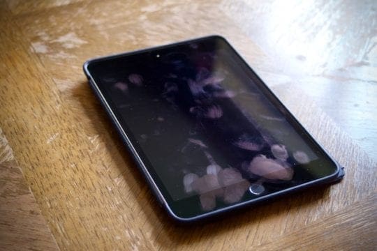iPad covered in fingerprints.