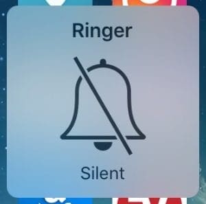 Ringer Silent icon after using the Side Switch.