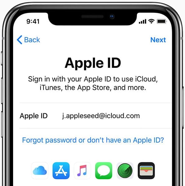 Sign in with Apple ID on iPhone X