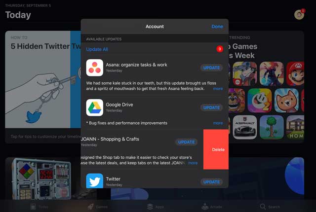 iOS 13 and iPadOS allow you to delete an app inside the app store