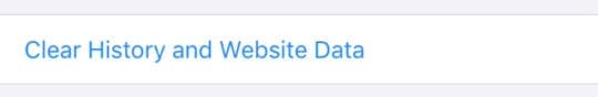 Clear History and Website Data on iOS