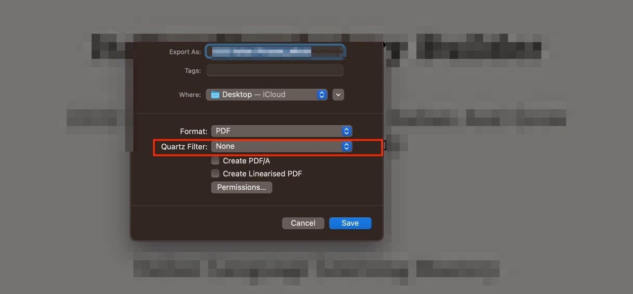 Quartz Filter Select Mac Screenshot
