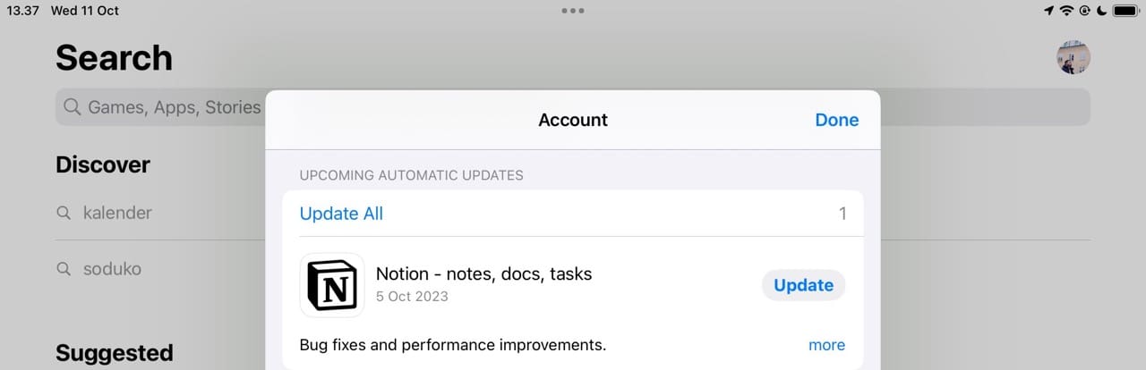 Update Apps in App Store on iPadOS