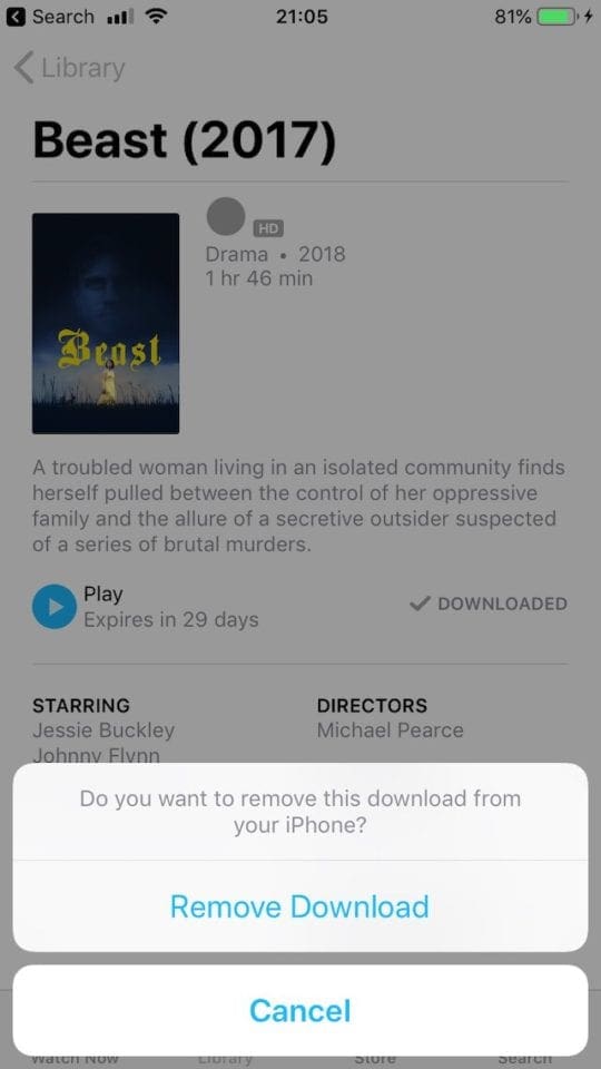 Can I rent movies on iTunes and watch them offline on my iPhone or iPad?