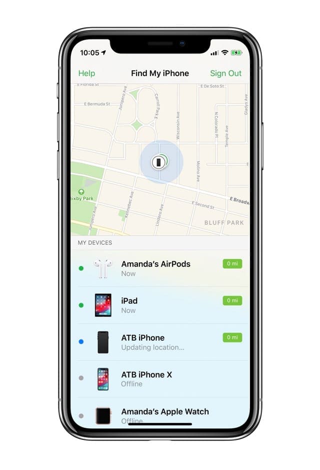 find my iphone online meaning