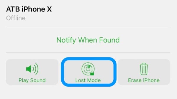 Find My iPhone Lost Mode