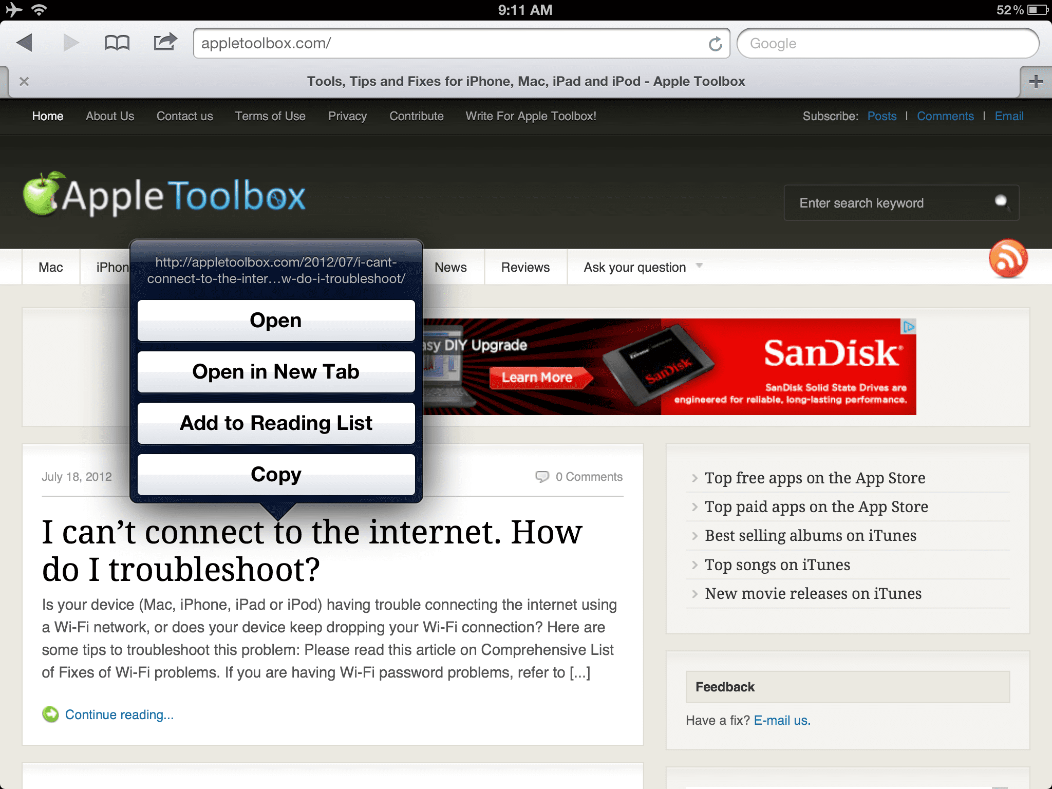 safari open new tab at end