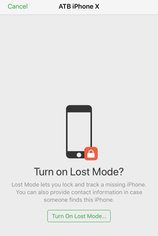 find my iphone off lost phone