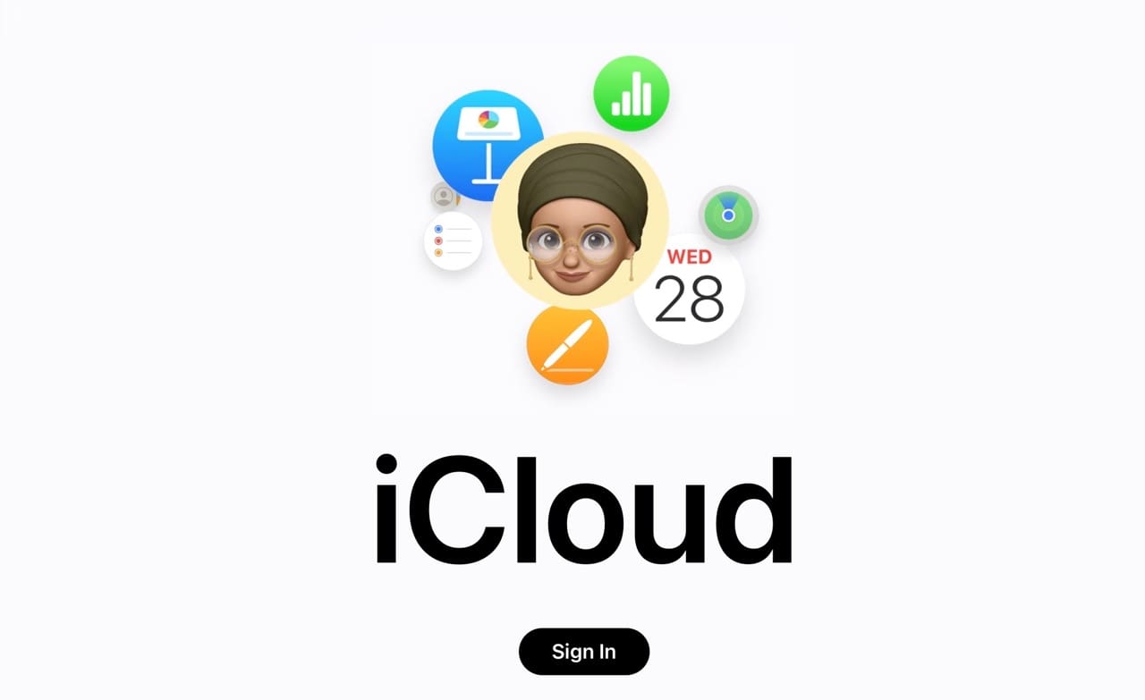iCloud Homepage Screenshot
