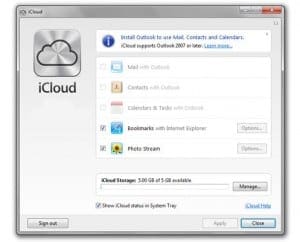 icloud control panel for windows download