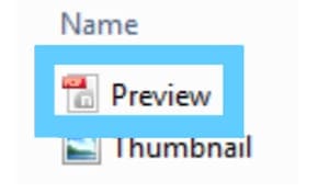 windows preview folder
