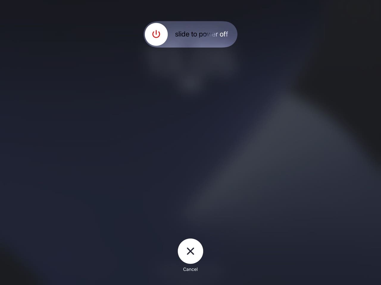 Screenshot showing how to slide your iPad Power off