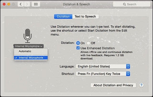 speech to text shortcut mac