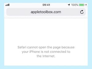 Safari saying it cannot connect to the internet.