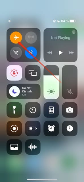 Turn Airplane Mode Off iOS Screenshot