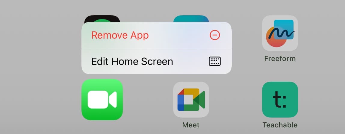 Remove the FaceTime app on iPadOS