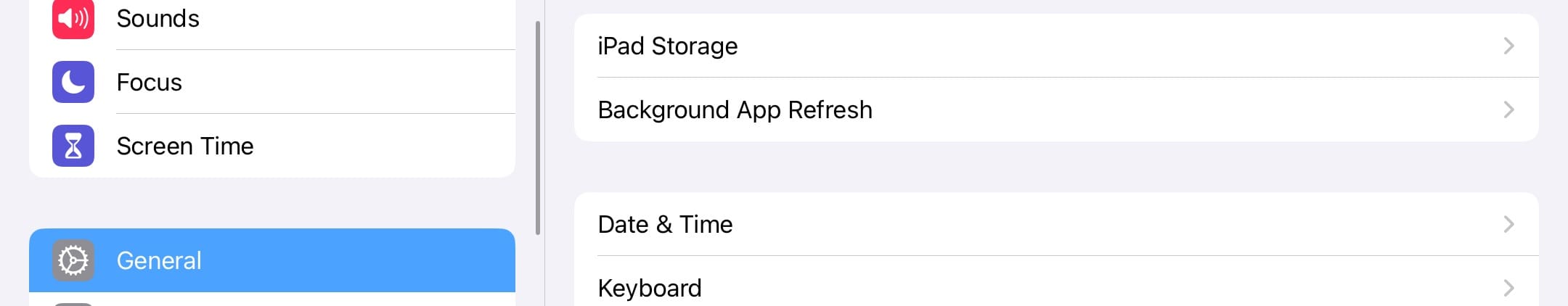 Select iPad Storage in Settings