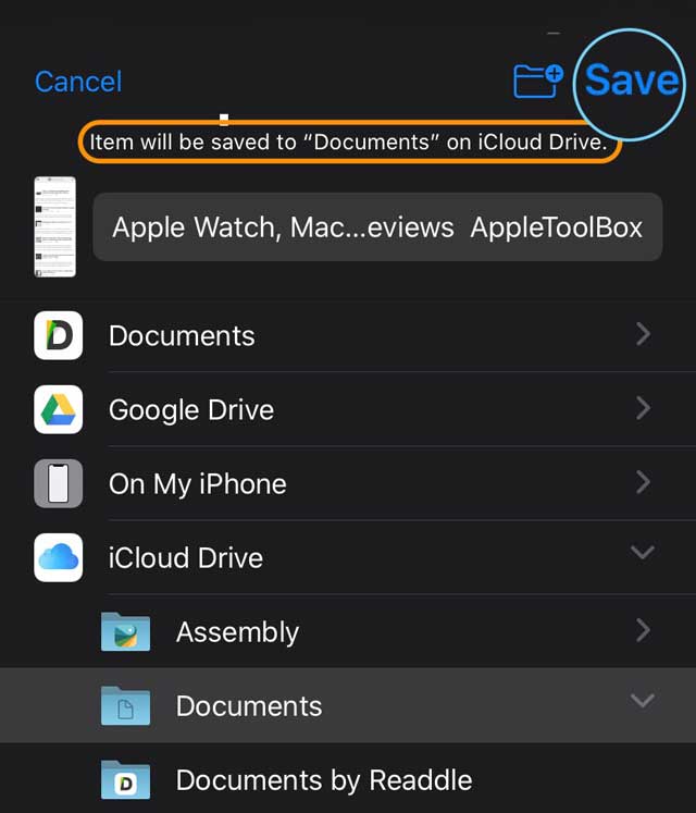 Save file to Files app iOS 13 and iPadOS