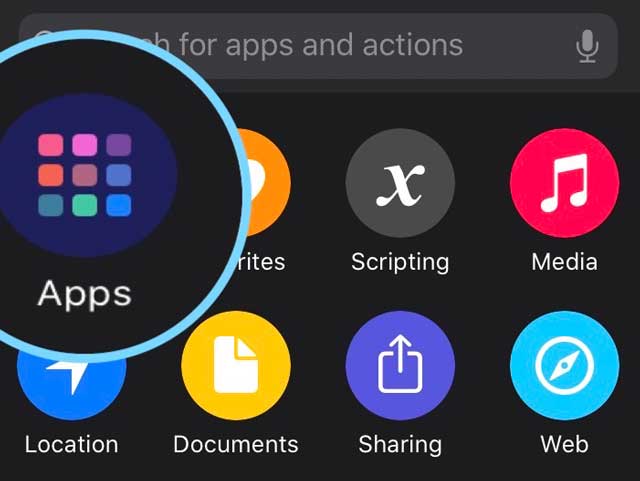 create a new shortcut for apps in iOS and iPadOS
