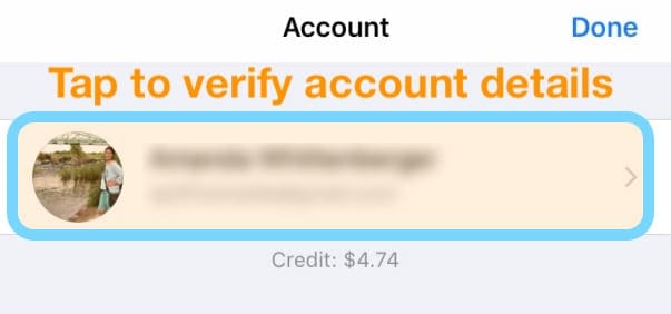 verify Apple ID account details on iPhone