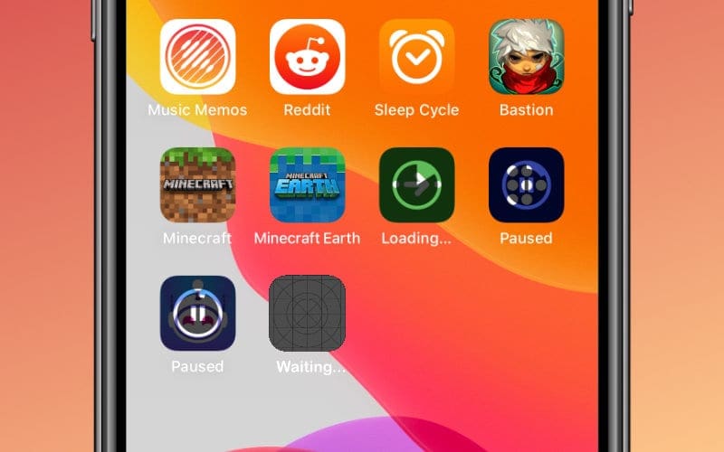Mac app stuc in paused update iphone
