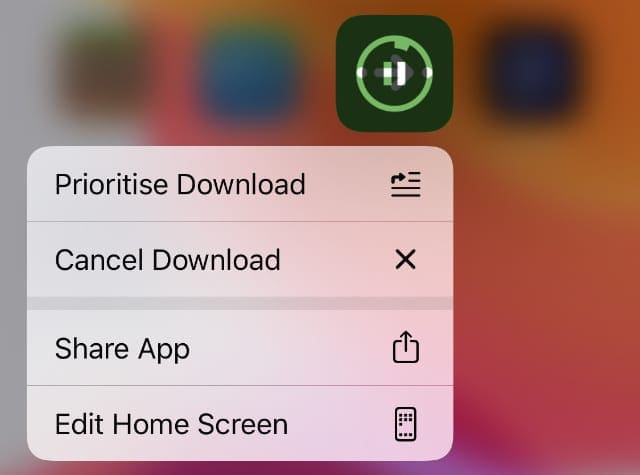 Prioritize Download option from app quick action menu