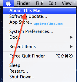 Apple Menu About This Mac