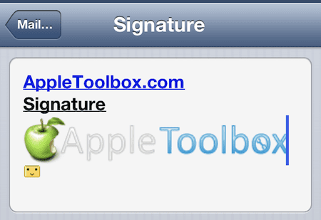 iPhone iPad HTML signatures