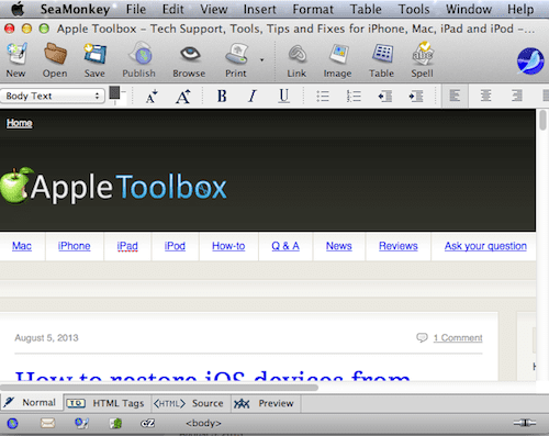 html text editor for mac free