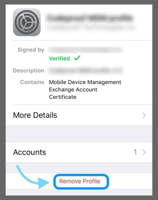 How To remove a profile from an iPhone or iPad