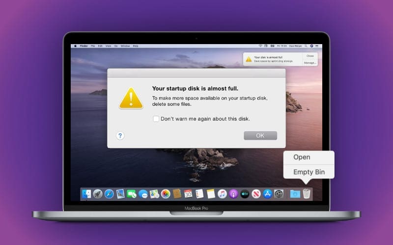 how to clear startup disk on macbook