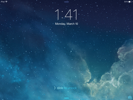 iOS 7 vs 7.1 locked screen