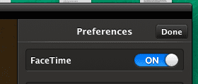 FaceTime preferences