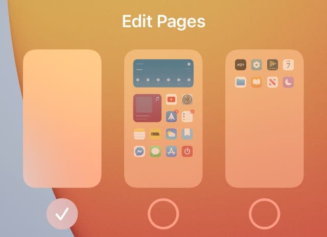 Edit Pages from Home screen options in iOS 14