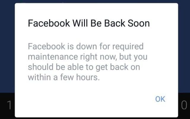 Facebook Error Messages When Signing In