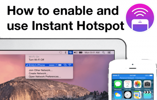 Как включить и использовать Instant Hotspot в iOS 8 и OS X Yosemite
