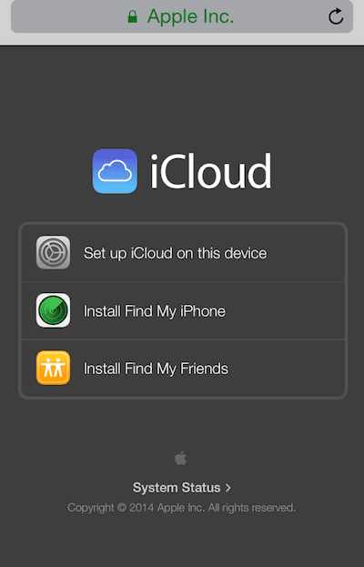 посетите iCloud на iPad или iPhone