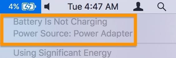 battery is not charging on MacBook