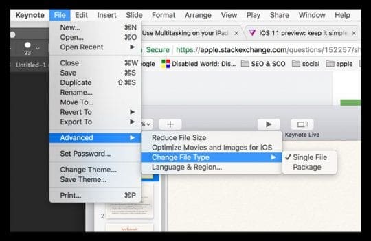 How to extract files or objects from a Keynote presentation