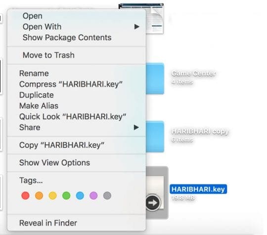 How to extract files or objects from a Keynote presentation