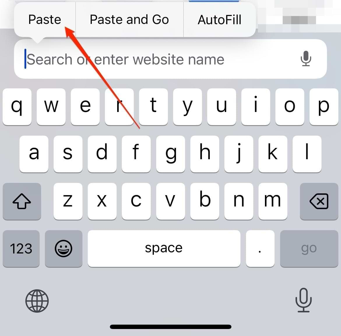 Paste a link in Safari on your iPhone