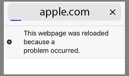 ipad safari problem with webpage reloaded