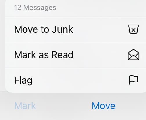 Select Mark as Read in the Mail app